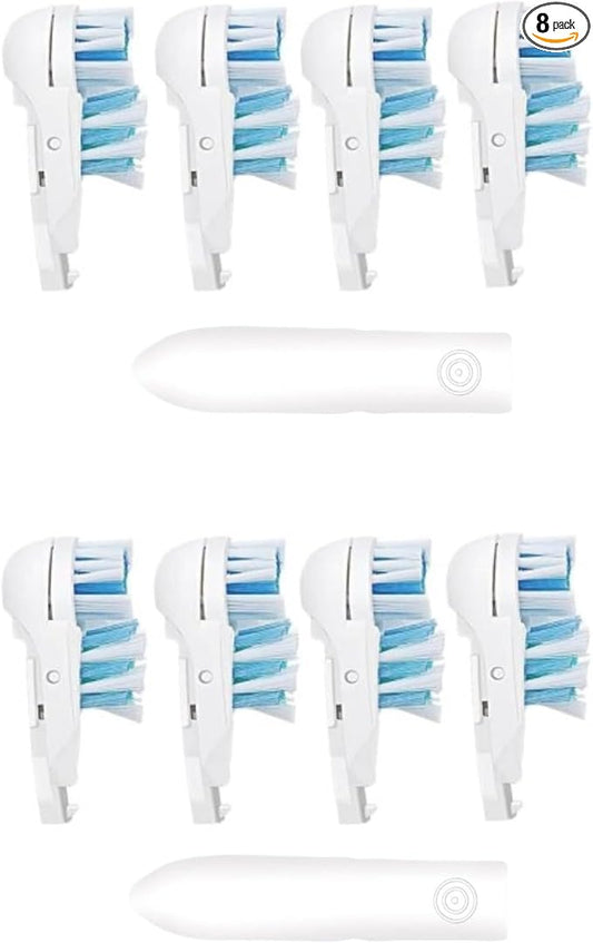 4/8/16 Pcs Electric Toothbrush Ora B Replacement Heads Sensitive Dual Clean Rotating Sets Fit for Braun Oral B Cross Action Power 4732 3733 4734 (8)