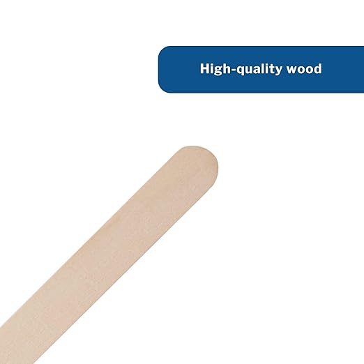 McKesson Tongue Depressors [1000 Count] Junior Size, Sterile, Individually Wrapped, Wood, Unflavored, Splinter-Free, 5.5 in - Use for Medical, Arts, Crafts, Spa - 100 Count, Pack of 10