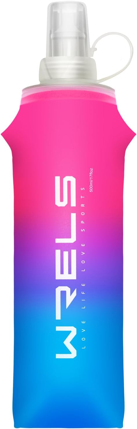 Soft Flasks TPU Soft Water Bottles Folding Soft Running Water Flask Small for Outdoor Sports Hiking Hydration Pack 8oz/17oz Hiking Cycling Climbing
