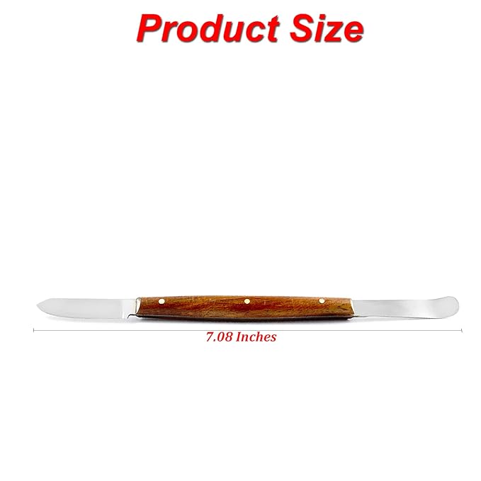 MEDSPO Professional Dental Carvers | Cement Spatula Stock Knife | Single Double End | Sculpting Wax Modeling Mixing | Lab Tools (FahenStock Wax Knife Large)