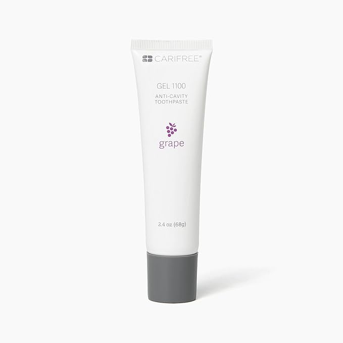 CariFree Gel 1100, Grape Flavored, Anti-Cavity Fluoride Toothpaste with Nano Hydroxyapatite for pH Neutralization, Enamel Protection, Dentist Recommended for Kids and Adults, Dentist Developed