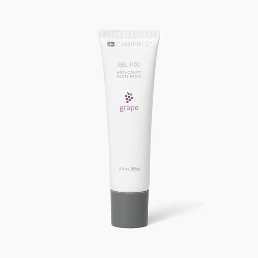 CariFree Gel 1100, Grape Flavored, Anti-Cavity Fluoride Toothpaste with Nano Hydroxyapatite for pH Neutralization, Enamel Protection, Dentist Recommended for Kids and Adults, Dentist Developed