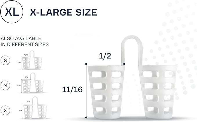 Nasal Dilators for Sleeping - 4 of X-Large ONLY (XL) Soft Silicone Nasal Cones - Nostril Opener - Nasal Expander for Breathing - Nose Vents - Anti Snoring Devices