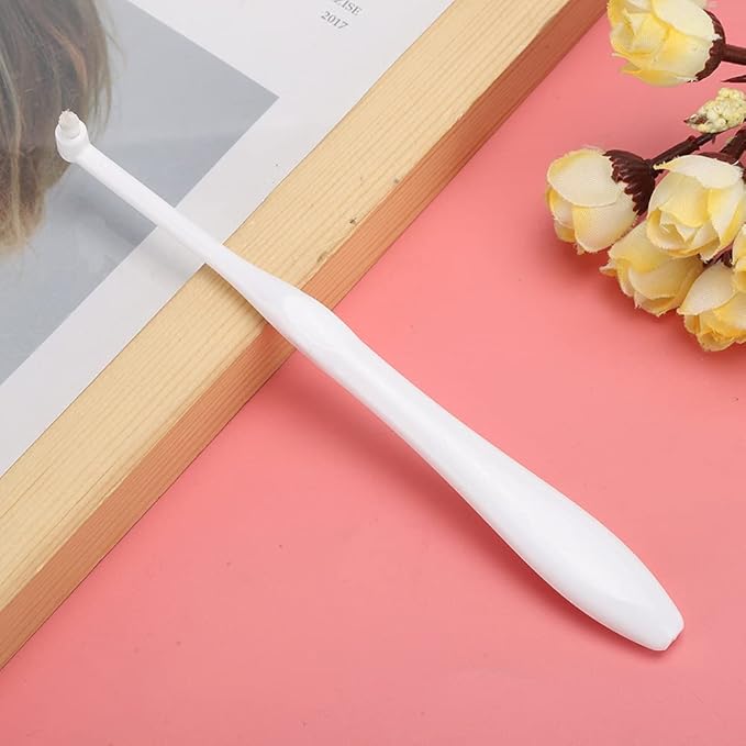 Yinhing 3Pcs Toothbrush with Small for Teeth Braces Premium Toothbrushes for Kids and Adults Ergonomic Design Effective Plaque Removal Soft White Color (White)