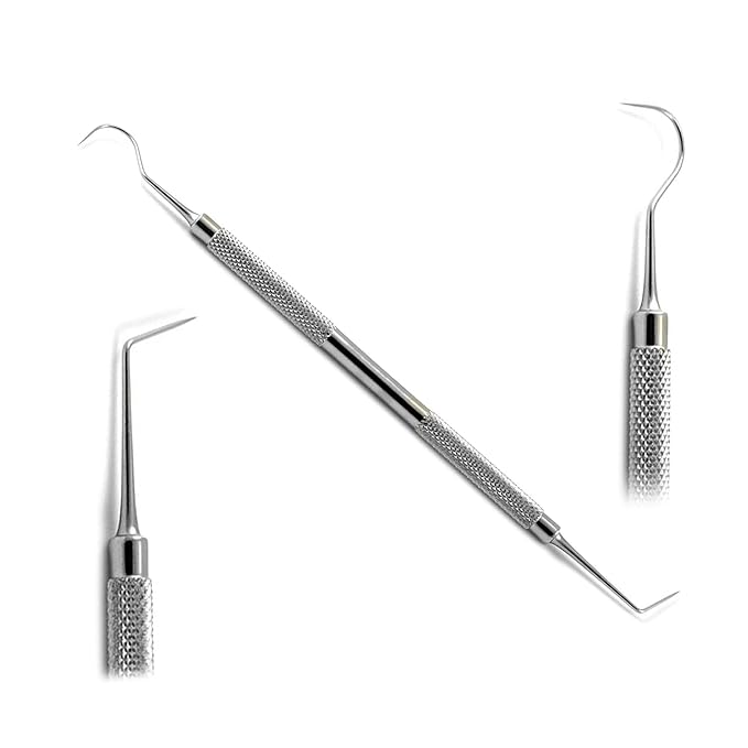 MEDSPO Professional Dental Probes | William Who | Explorer Root Canal Spreader Scaler | Mouth Mirror Tartar Remover | Dental Instruments (Probe 6 Double Ended)