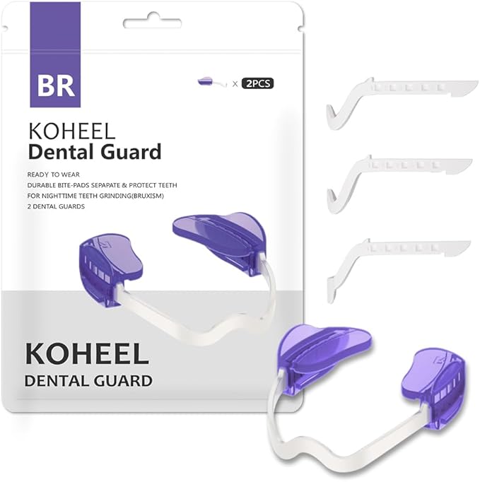KOHEEL BR-PRO Adjustable Mouth Guard for Teeth Grinding and Clenching, No Boiling Night Guard, Stop Bruxism Dental Guard (6 Count)