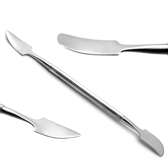 MEDSPO Professional Dental Carvers | Cement Spatula Stock Knife | Single Double End | Sculpting Wax Modeling Mixing | Lab Tools (Gritman Spatula)