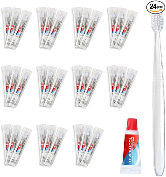 World Amenities - Bulk Disposable Dental Kit Bundle with Toothbrush and Toothpaste