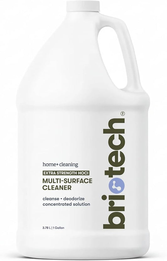 BRIOTECH Extra Strength HOCl Cleaner, 500 PPM Hypochlorous Acid Concentrate, ULV Foggers & Humidifiers, Professional Deodorizer for Dental, Offices, Schools, Homes, Peroxide Free, 1 Gallon