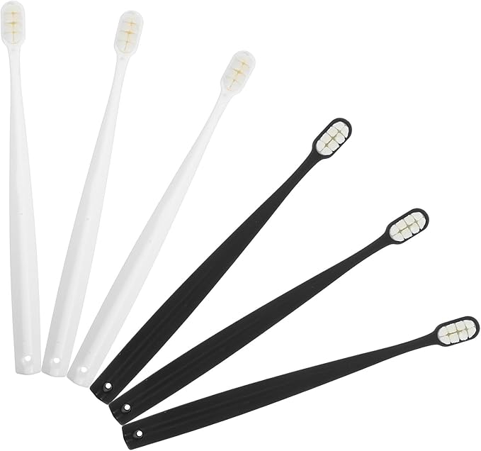 6pcs Soft Bristle Toothbrush Set for Adults Pregnant Women and Ultra Soft Segmented Bristles for Gentle Cleaning Compact Ergonomic Design for Thorough Oral Care Portable Travel