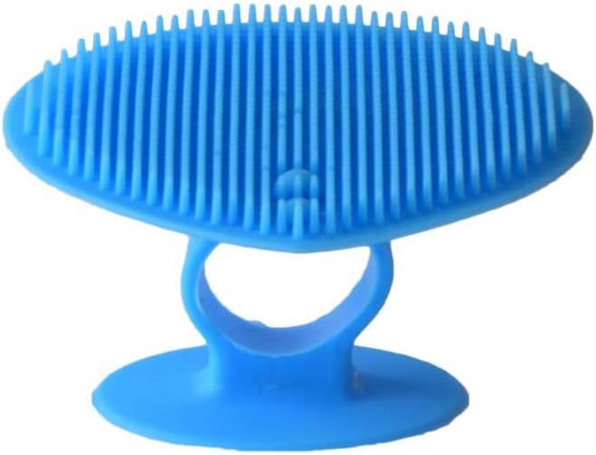 4pcs Silicone Face Scrubbers Heart Shape Face Blackhead Cleansing Brush with Suction Cup for Pore Removing Blackheads (Orange,Rose,Blue,Green)