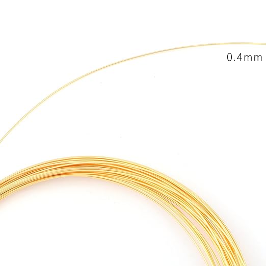 18K Gold Plated Wire 0.4mm 10 Meters Bead Cord for Bracelet Necklace Charm Beading Jewelry Making Findings