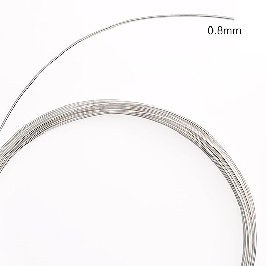 Silver Plated Wire 0.8mm 5 Meters Bead Cord for Bracelet Necklace Charm Beading Jewelry Making Findings