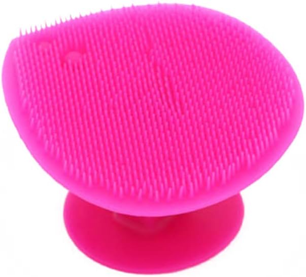 4pcs Silicone Face Scrubbers Heart Shape Face Blackhead Cleansing Brush with Suction Cup for Pore Removing Blackheads (Orange,Rose,Blue,Green)
