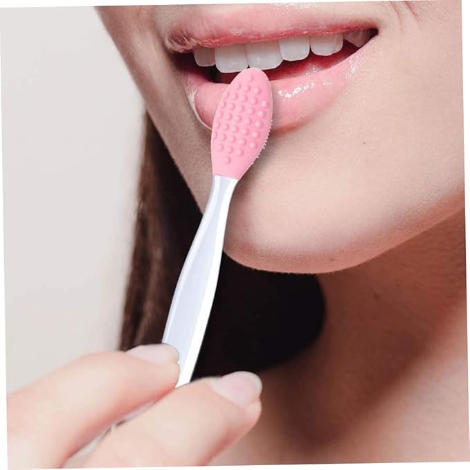 Silicone Lip Brush Double Sided Nose Scrubber Soft Manual Blackhead Cleaner 2PCS Exfoliating Lip Brush Double Sided Nose Brush Manual Blackhead Brush Soft Lip Cleaner