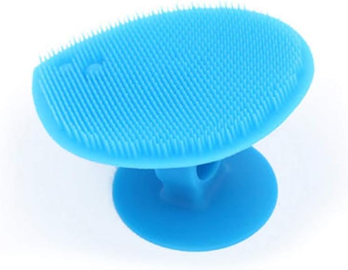 4pcs Silicone Face Scrubbers Heart Shape Face Blackhead Cleansing Brush with Suction Cup for Pore Removing Blackheads (Orange,Rose,Blue,Green)