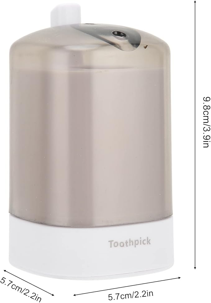 Automatic Toothpick Dispenser, Popping Up Toothpick Dispenser Thickening Toothpick Holder Pocket Toothpicks Container Tooth Pick Storage Box for Kitchen Restaurant Table Party(White)