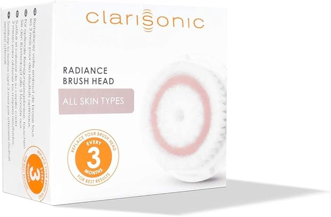 Clarisonic Radiance Facial Cleansing Brush Head Replacement | Compatible with Mia 1, Mia 2, Mia Fit, Alpha Fit, Smart Profile Uplift and Alpha Fit X, Pack of 1