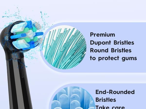 IO Replacement Heads Compatible with Oral B IO 2/3/4/5/6/7/8/9/10/Deep Clean Electric Toothbrushes, Brush Heads Compatible with Oral B IO with Medium Bristles (12 Black)