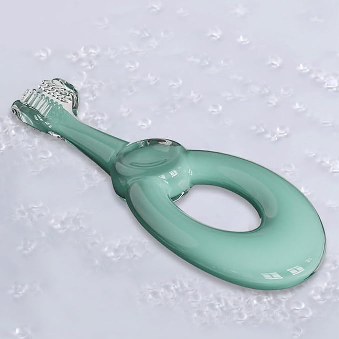 Silicone 3D Toothbrush for, Soft Training Toothbrush for Oral Cleaning, Tongue Cleaner, Light Blue, OPP Bag Packaging, Suitable for Dental Care