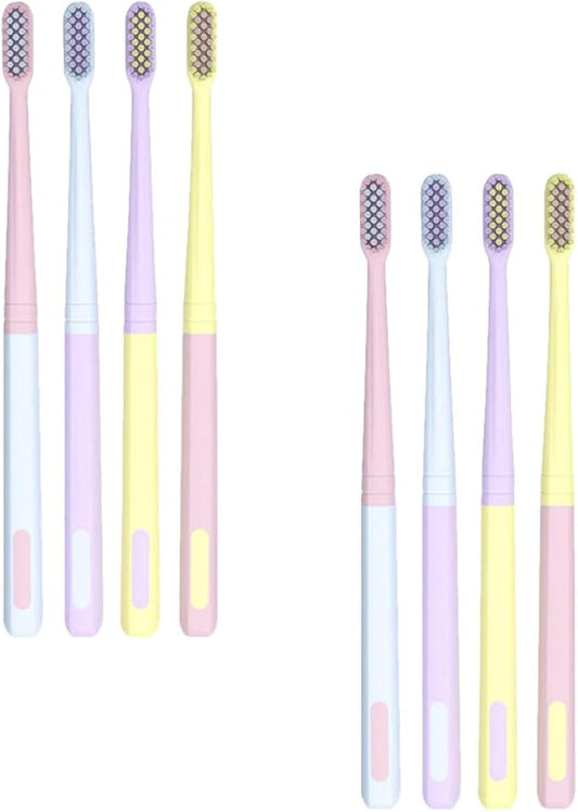 8Pcs Flexible Bristle Toothbrush with Small Heads for Adults Women and Men Soft Bristles for Deep Cleaning Gums and Plaque Removal Suitable for Fresh Breath and Daily Oral Care