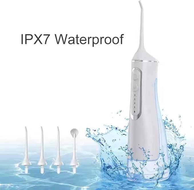 Portable Cordless Water Flosser – 320ml Oral Irrigator for Teeth Cleaning | USB Rechargeable, IPX7 Waterproof, 1400–1800 Pulses/Min | Travel-Friendly Dental Floss Device for Braces & Gums