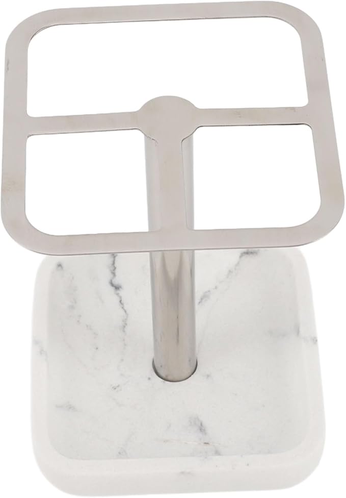 304 Stainless Steel Toothbrush Holder, Bathroom Toothpaste Storage Stand, Rustproof Metal Toothbrush Organizer Stand, 3 Slots Space Saving Toothpaste Organizer for Bathroom(Silver)