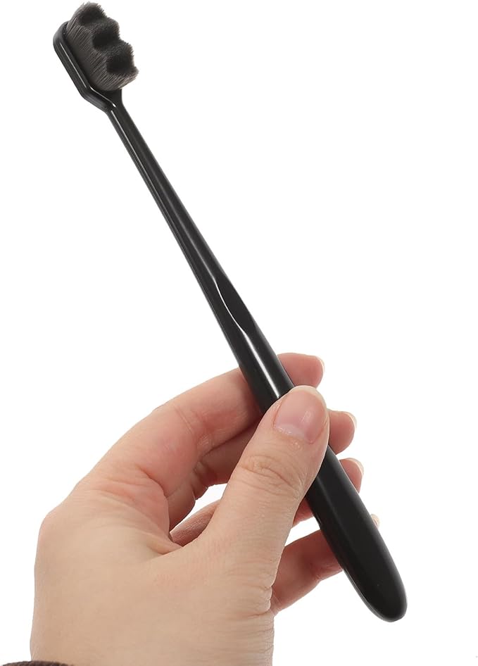 Soft Bristle Toothbrushes for Adults and 4pcs Extra Soft Bristles Black Handle Wave Design Travel Manual Toothbrushes for Sensitive Gums and Daily Oral Care Random Random Color