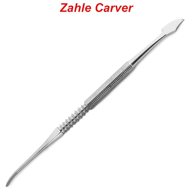 MEDSPO Professional Dental Carvers | Cement Spatula Stock Knife | Single Double End | Sculpting Wax Modeling Mixing | Lab Tools (Zahle Carver)