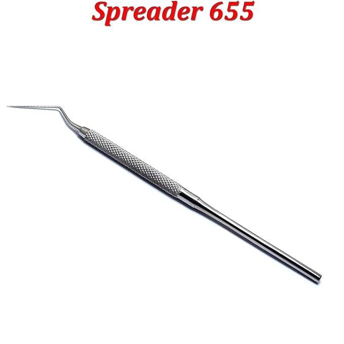 MEDSPO Professional Dental Probes | William Who | Explorer Root Canal Spreader Scaler | Mouth Mirror Tartar Remover | Dental Instruments (Root Canal Spreader - 655)