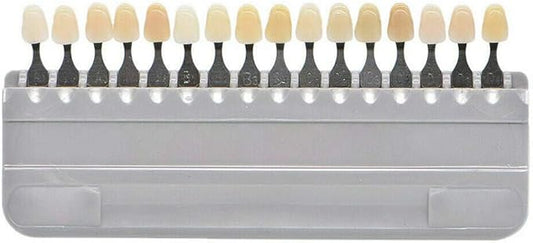 3D Teeth Whitening Shade Guide Porcelain - 16 Colors/Set Tooth Bleaching Shade Chart Mold - Tracking & Comparing - Dental Material Equipment - Oral Care