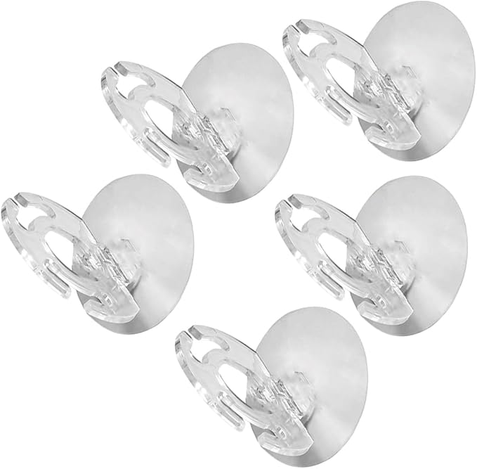 Garneck 5pcs Wall Mounted Toothbrush Organizer Suction Cup Toothbrush Holder Rack for Bathroom Storage Space Saving Dental Rack