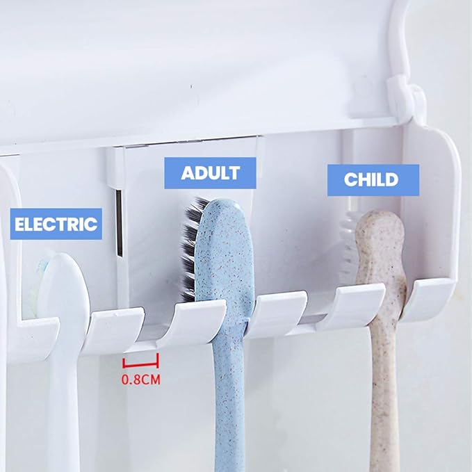 WAYCOM Dust-Proof Toothpaste Dispenser Toothpaste Squeezer Kit (Blue) …
