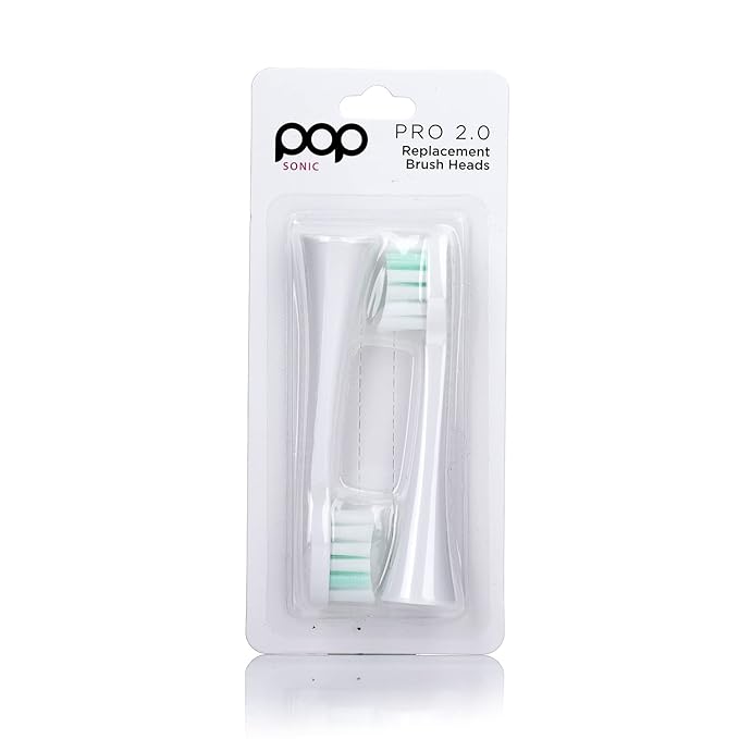 Pop Sonic Pro 2.0 Toothbrush (White) + Bonus Pack | Rechargeable Toothbrush Up to 45,000 Vibrations Per Minute