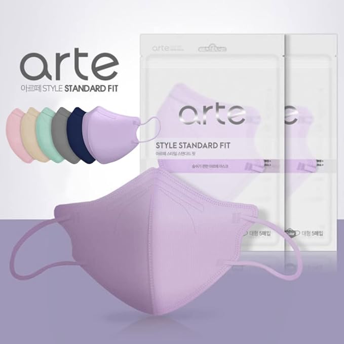 [20 Pcs] Korea Face Mask for Adults – Bird Beak type 2D Protective Health Face Mask for Dust and Smoke – 4-Layer Protective Filter – Ideal Fit for Comfortable Wear - Gray