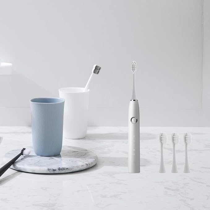 Didiseaon 3pcs Replacement Toothbrush Heads Soft Bristles Electric Toothbrush Fittings Compatible for Adults and Oral Care Accessory