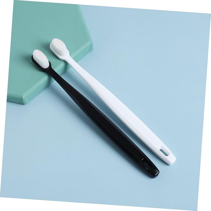 2Pcs Soft Toothbrush for Adults Sensitive Gum Care Super Soft Bristles for Plaque Removal Ergonomic Handle for Home and Travel Use