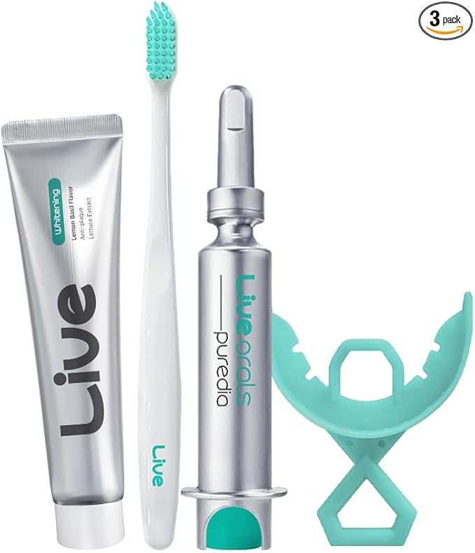 Whitening Set for Adults – 20g Enamel-Safe Whitening Toothpaste + Ultra-Fine Bristle Toothbrush (White), Pack of 3, Gentle on Sensitive Teeth and Gums, Travel-Friendly Oral Care Kit