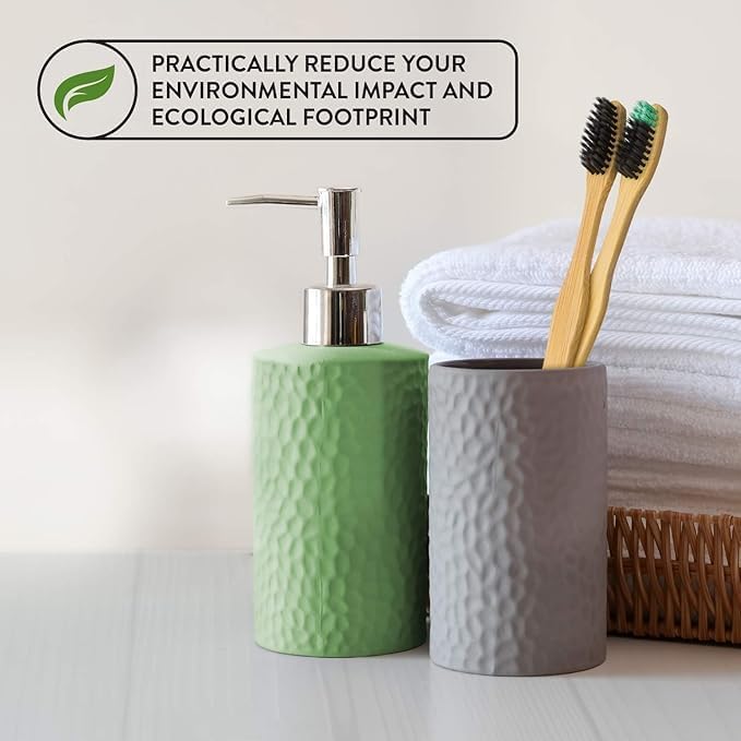 Lindo EcoGrip Charcoal Infused Bamboo Toothbrush - Soft German Made Fiber Bristles, Organic and Recyclable, Multi-Colored - Pack of 4