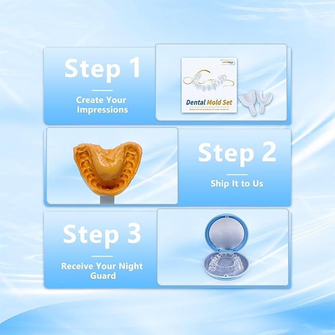 Custom Mouth Guard for Grinding Teeth at Night，2 Pack Comfortable Grinding Guard for Adults Teeth Retainer for Upper and Lower Teeth, BPA-Free, Durable,Easy to Use, for Adults and Teens