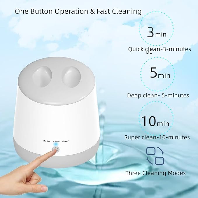 Ultrasonic Cleaner | Ultrasonic Retainer Cleaner Machine | USB Rechargeable Ultrasonic Machine | Mouth Guard Cleaner | Night Guard Cleaner | Dentures Cleaner