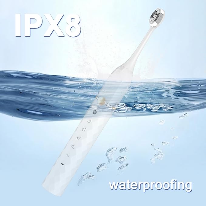 Electric Toothbrush Set, Equipped with 10 Brush Heads and Travel case, IPX8 Waterproof, 2-Minute Timer, 42000 high-Frequency Vibrations, 5 Modes, The First Choice for Gift Giving