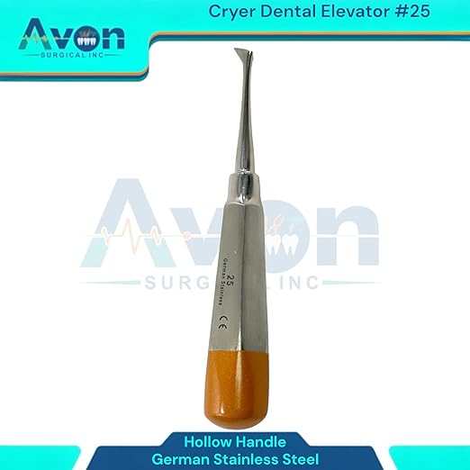 Root and Tooth Extraction Dental Cryer Elevator Pick, Sharp Angled Tip, Color-Coded Handle Ends | Autoclave-Safe German Stainless Steel Dental Instruments (2, #25+#26 Cryer - Set)