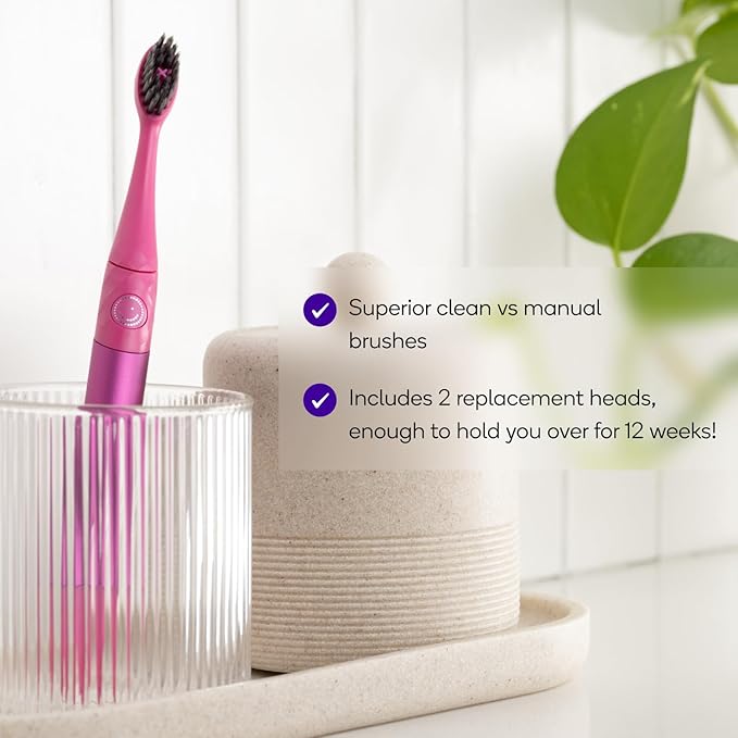 BURST Replacement Heads for Nova Sonic Toothbrush (Orange) | Super-Soft Bristles Reduce Risk of Abrasion & Irritation | Tapered Ends Reach Below The Gumline | for a Whiter, Brighter Smile