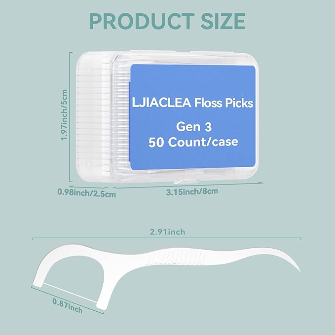 Dental Floss Picks with Built-in Toothpicks 500 Count White Non-Breakable Flossers Bulk 10 Travel Cases Family Pack Toothsticks for Deep Cleaning Plaque Removal and Gingiva Protection