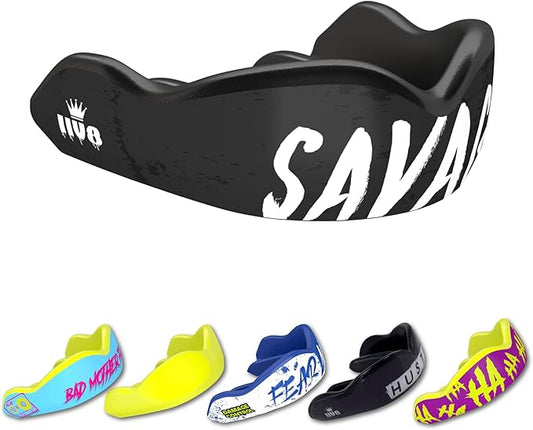 DAMAGE CONTROL High-Impact Mouth Guard – Sports Mouthguard for Boxing, Football, Hockey, Lacrosse & Basketball, Protects Teeth & Jaw, Protective Mouthpiece for Adults & Youth (Adult, Savage)