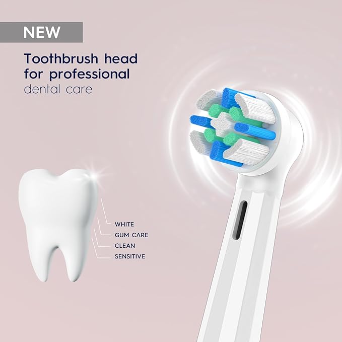 Toothbrush Heads Compatible with Oral b IO, Replacement Heads Compatible with Oral b IO 2/3/4/5/6/7/8/9/10/Deep Clean Series Electric Toothbrush (8 White)