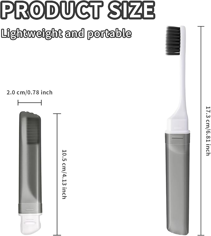 Kingbzis 4PCS Travel Toothbrush Set,Mini Soft Portable Toothbrush with Cover,Individually Wrapped Small Toothbrush Travel Size Toiletries Stuff(Bright Color)