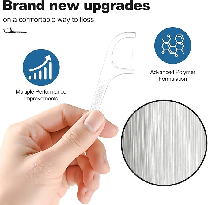 Bulk Dental Floss Picks: Extra Fine Dental Floss for Tight Teeth, Pop-Up Floss Pick Dispenser Refill Bags, Home and Travel Teeth Cleaning