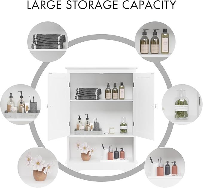 Over The Toilet Storage Cabinet with 3-Tier Shelves,Space-Saving Bathroom Organizer Rack Freestanding Shelf Unit for Bathroom (1)